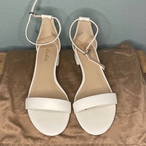 Chic White Ankle Strap Sandals